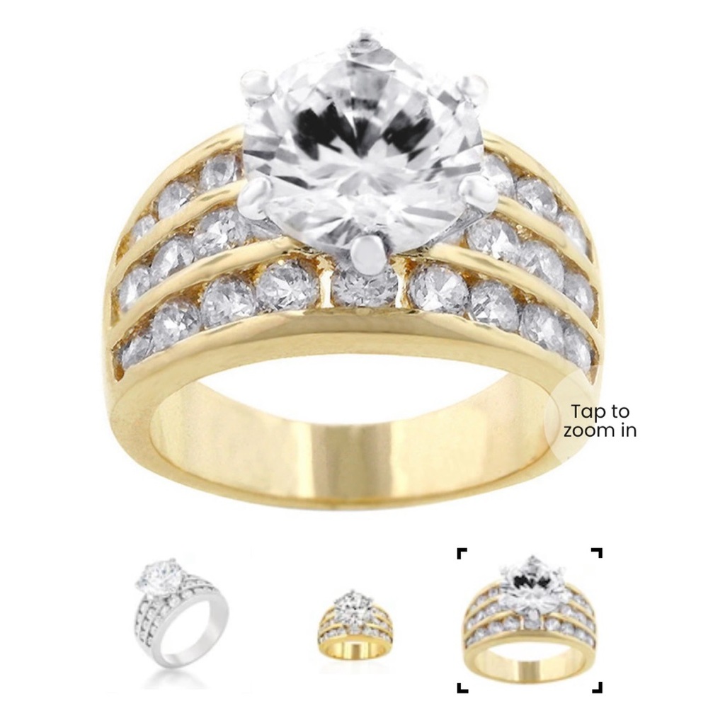 Elegant Gold and Silver Women's Ring